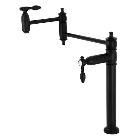 Deck Mount Pot Filler, Matte Black